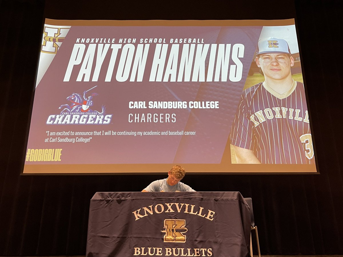 Matthew L. Wheaton (@matthewlwheaton) on Twitter photo <a href="/WeAreKnoxville/">Knoxville High School Athletics/Activities</a> senior <a href="/PaytonHankins2/">Payton Hankins</a> has signed to continue his baseball career for <a href="/SandburgNJCAA/">Sandburg Chargers</a>. Stay tuned for my story. <a href="/WeAreKnoxville/">Knoxville High School Athletics/Activities</a> senior <a href="/PaytonHankins2/">Payton Hankins</a> has signed to continue his baseball career for <a href="/SandburgNJCAA/">Sandburg Chargers</a>. Stay tuned for my story.