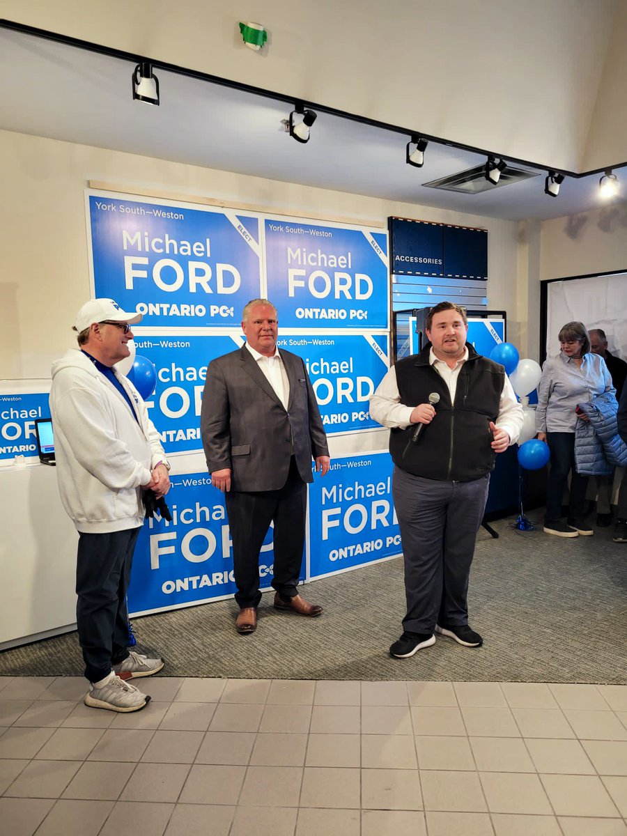 Amazing energy yesterday at my official campaign office opening here in #YorkSouthWeston!

Thank you to <a href="/fordnation/">Doug Ford</a>, <a href="/MichaelTibollo/">Dr. Michael Tibollo</a> &amp; @VoteKerzner, &amp; especially the countless volunteers, supporters &amp; residents that braved the rain to come out.

Let’s keep the momentum going!