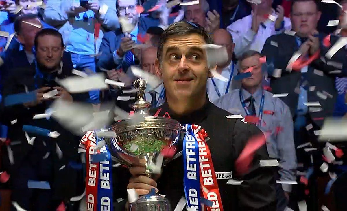 I’ve been playing snooker most of my life- it’s just a pleasure to watch the genius that is @ronnieo147 at work- makes a hard game look ridiculously easy-congratulations & well deserved 7th @WeAreWST & great to see how much it meant with @judd147t 👋👋😊 #WorldSnookerChampionship