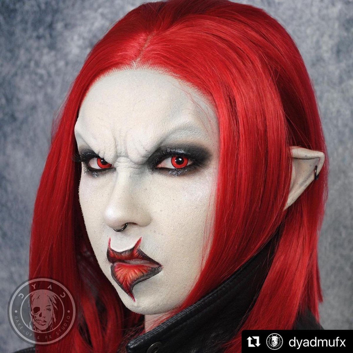 NikoGonzalezFX's tweet photo. When my #wife @catpaschen lets me have some fun &amp; I get to transform her into a badass sexy #vampire! And yes I will let her bite me!💪🏼😎🧛🏻‍♀️
 -#Makeup applied by me
-Prosthetics @dyadmufx
-Using @EuropeanBodyArt
-MEL pax paint
#dyadprosthetics #dyadpro #fxmakeup #specialfxmakeup https://t.co/AEYah5Iyyw