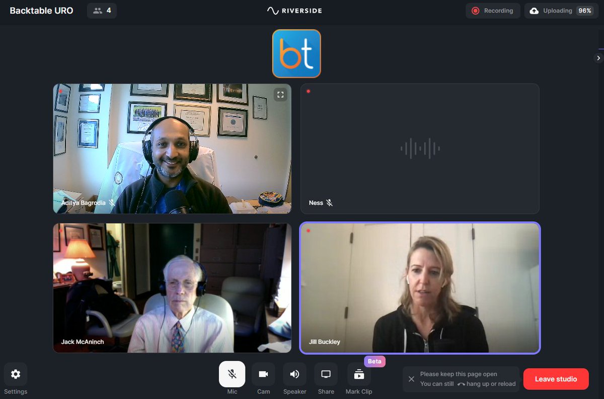 Amazing to interview living legend/father of trauma/recon #jackMcAninch w/incredible cohost <a href="/JillC_Buckley/">Jill C. Buckley</a>! Impact and legacy in <a href="/SocietyGURS/">GURS</a> profound! <a href="/WessellsHunter/">Hunter Wessells</a> <a href="/ben_breyer/">Benjamin Breyer</a> @stevenbrandes <a href="/allen_morey/">Allen Morey</a> <a href="/RSantucciTGMD/">Richard A. Santucci MD FACS</a> <a href="/virajmaster/">Viraj Master</a> <a href="/UCSFUrology/">UCSFUrology</a> <a href="/UCSD_Urology/">UCSD Urology</a> <a href="/NimaBaradaranMD/">Nima Baradaran</a>