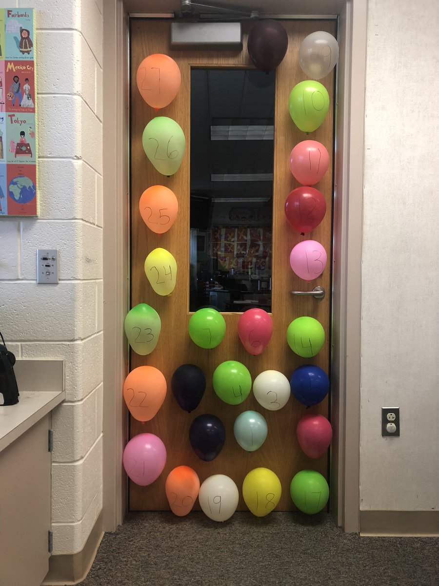 We started our end of the year countdown today! Each day we’ll pop a new balloon to keep track of the last weeks of school!