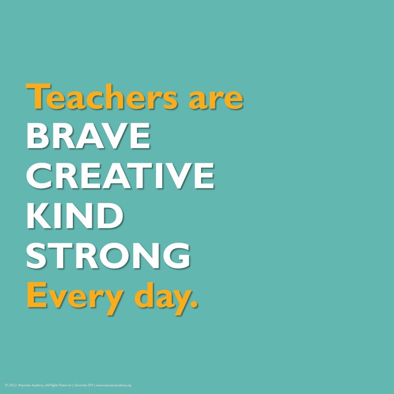 Teachers are #brave, #kind, and #strong! And so many more things! Happy #TeacherAppreciationWeek2022! <a href="/Lori_A_Crowe/">Lori Crowe</a> <a href="/LTOchs/">Lynn Ochs</a> <a href="/MayersonAcademy/">Mayerson Academy</a>