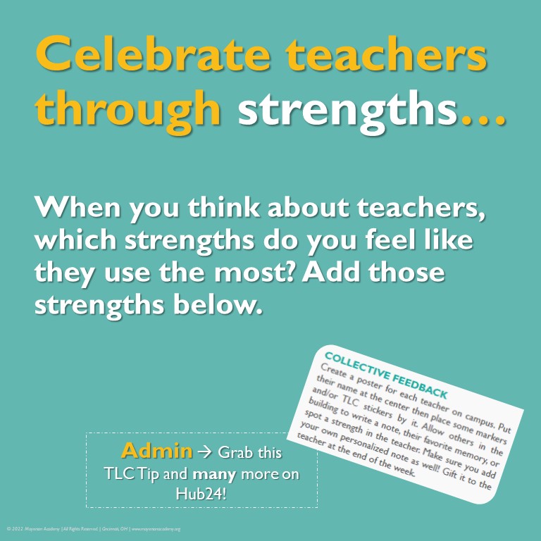 What strengths do you think teachers use most? #characterstrengths #TeacherAppreciationWeek2022 #strengthspot #teachertwitter