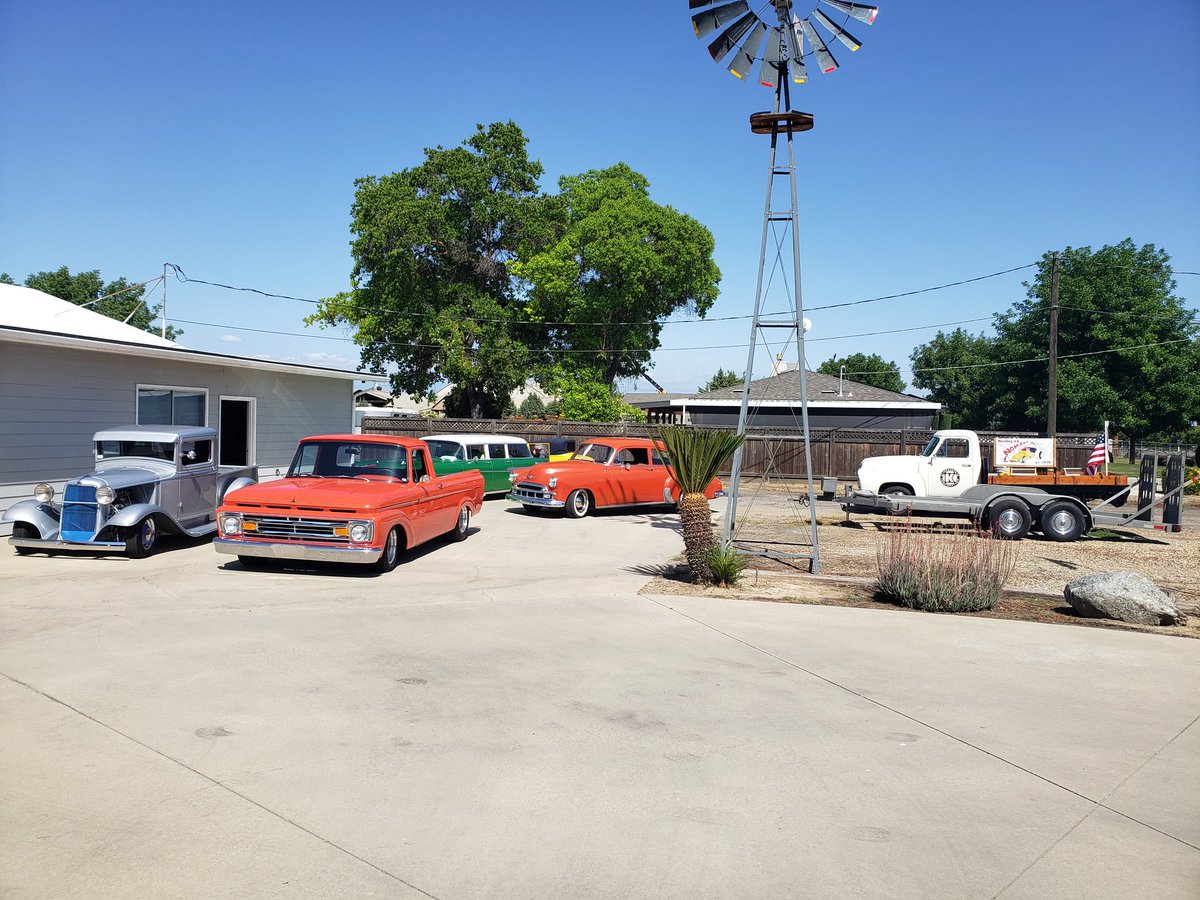 In 1956 while in HS, my grandfather started a car club. He still drives to car shows (white Ford is his). The club is still active and meet at his house every week. He might be the coolest grandpa ever.