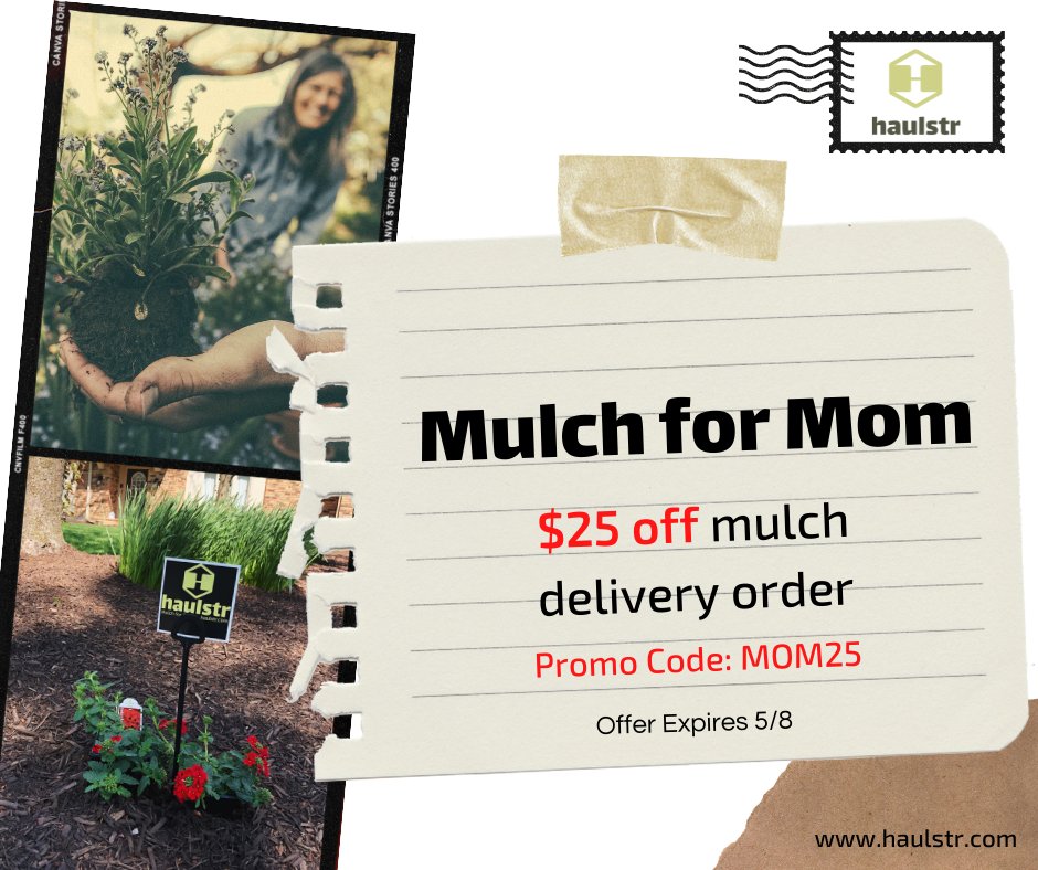 Celebrate Mom &amp; support <a href="/HeroesFndtn/">Heroes Foundation</a> at the same time!  Order mulch delivery from <a href="/HaulstrIndy/">Haulstr</a> through 5/8 using code MOM25 to get $25 off.

haulstr.com/heroesfoundati…

#MothersDay #beatcancer #whatsurcancerstory #whyheroes