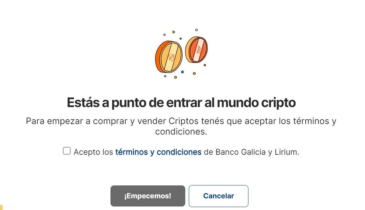 IECarballo's tweet photo. .#IMPORTANTE: El Banco Galicia incorpora función de comprar #criptomonedas! 

Se transforma así en el PRIMER BANCO DE ARGENTINA en ofrecer el servicio #critpo. Impresionante paso de la Banca Tradicional.

(P.S.: hay que decirlo: chupate esa mandarina!) https://t.co/0Kpi3oMUIL