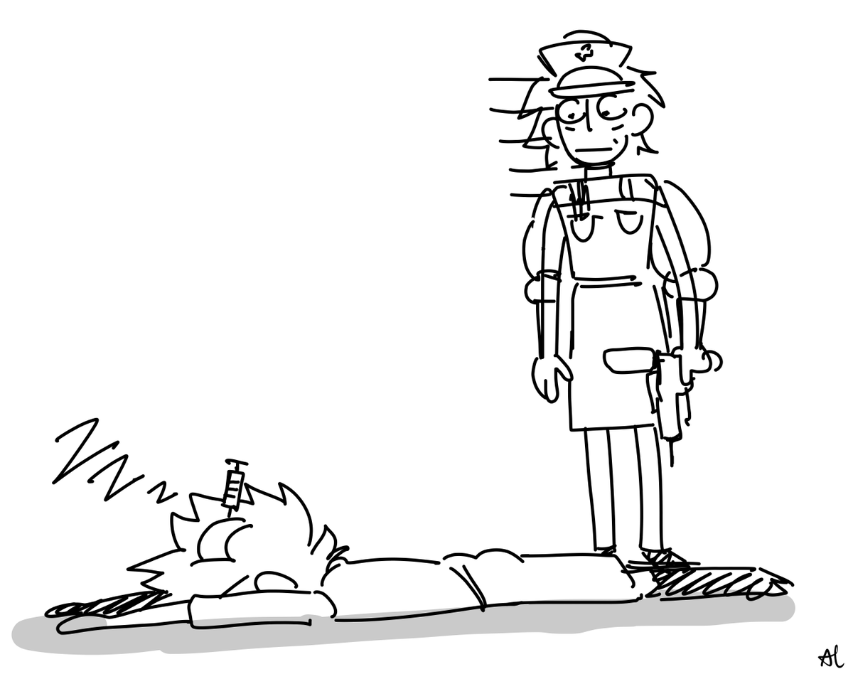 kreidxpriz's tweet image. LAB RICK 暴走的时候，通常都会被他的好朋友安定下来。他也是因为暴走而失去了自己的MORTY。

#labrick #rick #ricksanchez #surgeonrick #rickandmorty #ram #rnm