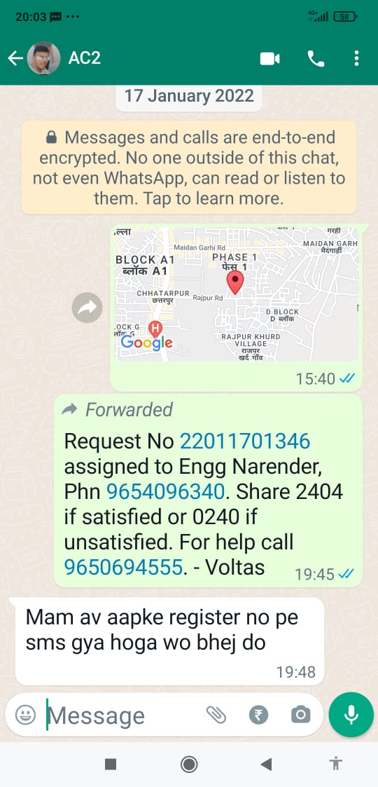bkroy01's tweet photo. @myvoltas @jagograhakjago  I am Bibhas Kumar Roy,age 63 senior citizen,resident of Rajpur Khurd, chhatarpur,Delhi.Voltas AC https://t.co/vEeBlKtoER.4512815D20EB00322.During AC shifting 2 new building by Voltas mechanic on 16th Jan,2022,copper pipe was destroyed a/c to Voltas https://t.co/m5cjGdkMzI