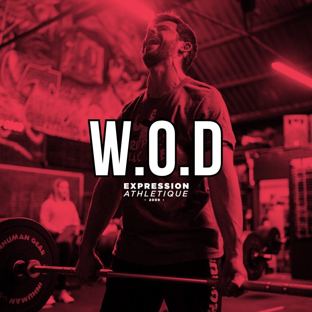ExpressionAthlt's tweet image. W.O.D 🔥

Relay 
4 Rounds
10/7 Cal Echo Bike 
10 Box Jump Over
12 Hang Power Clean 40/30
1&apos;Rest
2 Rounds
10/7 Cal Echo Bike 
10 Box Jump Over
10 Power Clean 60/40
1&apos;Rest
2 Rounds
10/7 Cal Echo Bike 
10 Box Jump Over
8 Deadlift 100/70

📷 @vivien_malagnat