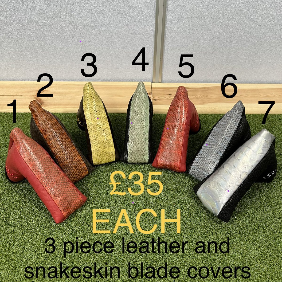 Bank holiday Monday madness! 🤪Massive workshop revamp so these need new homes. DM us to grab your favourite🤩 Some are one offs, protos or not available anymore. 1/2 price!Mallet covers £20, 3 piece leather &amp; snakeskin covers £35 + shipping. 
#headcovers #golfcovers #golfsale