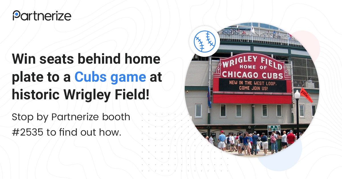 partnerize's tweet photo. It's Game Day at Retail Innovation Conference & Expo happening May 10-12, 2022 in #Chicago.
Stop by #Partnerize booth #2535 to find out how to enter for your chance to #win seats behind home plate to a #Cubs game at historic Wrigley Field!
#Affiliatemarketiing #Chicagocubs https://t.co/CDjHQMNByZ