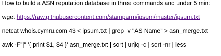 My next Pay What You Can Security Class starts May 16th.

antisyphontraining.com/getting-starte…

Want a preview?  We cover how to create an ASN reputation list in three commands and under 5 min.