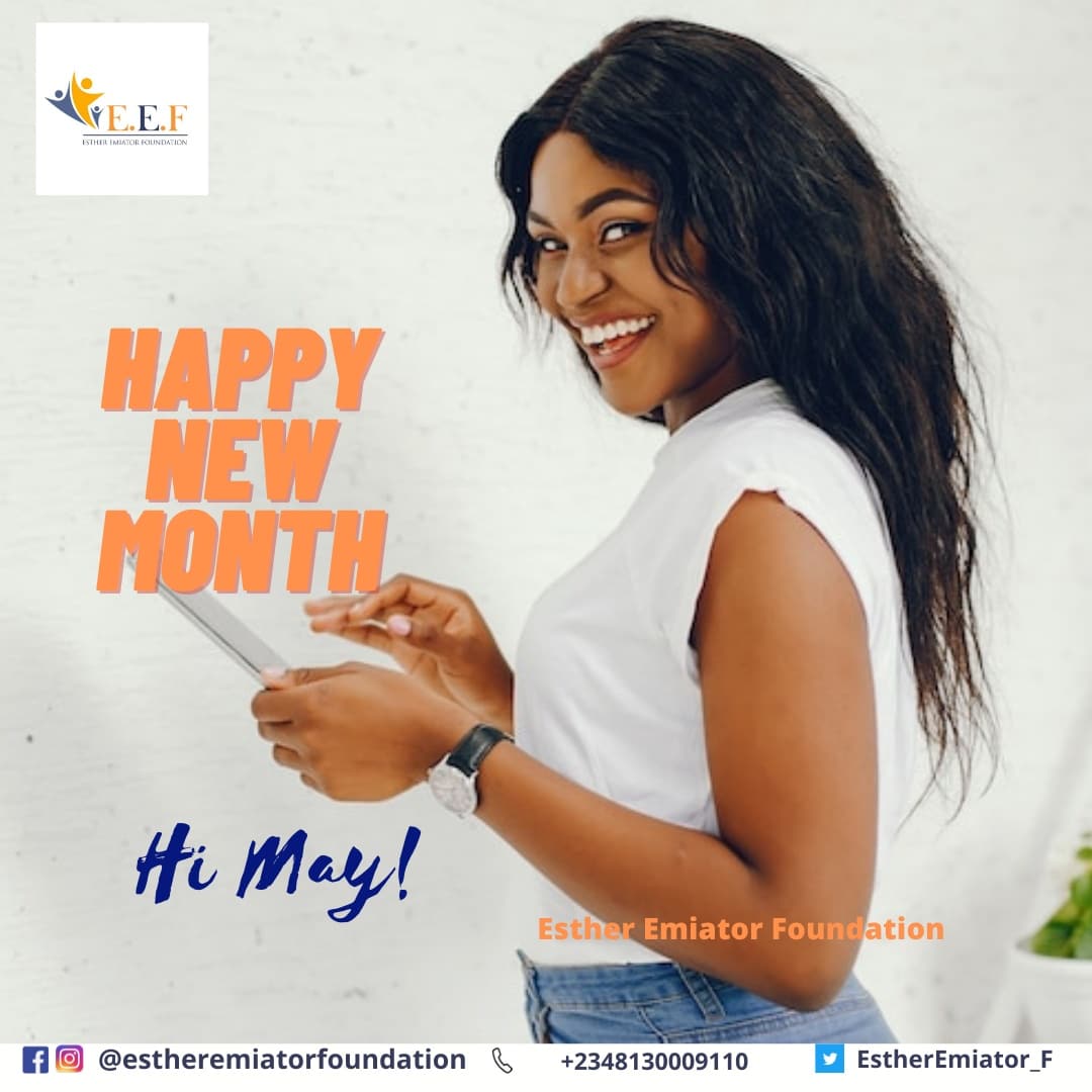 EstherEmiator_F's tweet photo. Happy New Month 🎉 from us at Esther Emiator Foundation. It's our project month and we are excited😁💃. Do have a great month ahead💪

#newmonth #newweek #eidmubarak #may #ngo #EstherEmiatorFoundation #mondaythoughts https://t.co/PWaxrSXrRn