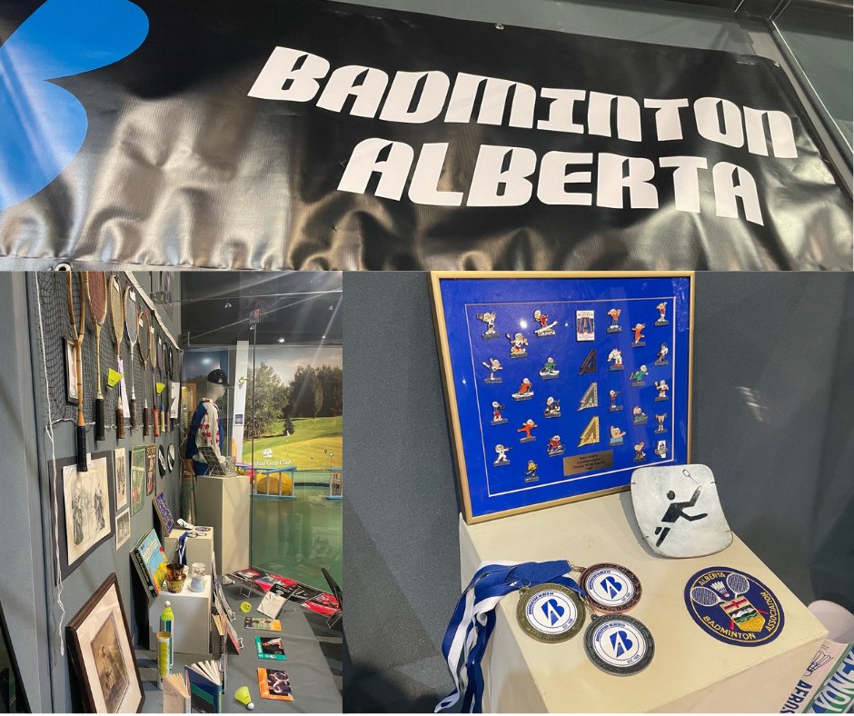 ABSportsHall's tweet photo. Have you seen our newest exhibit from @badmintonab?

Badminton Alberta is the provincial governing body for the sport of badminton in Alberta and have been operating since 1928.  

Come check it out!

#ThisHallGotGame #badminton https://t.co/yFtkJtpvLf