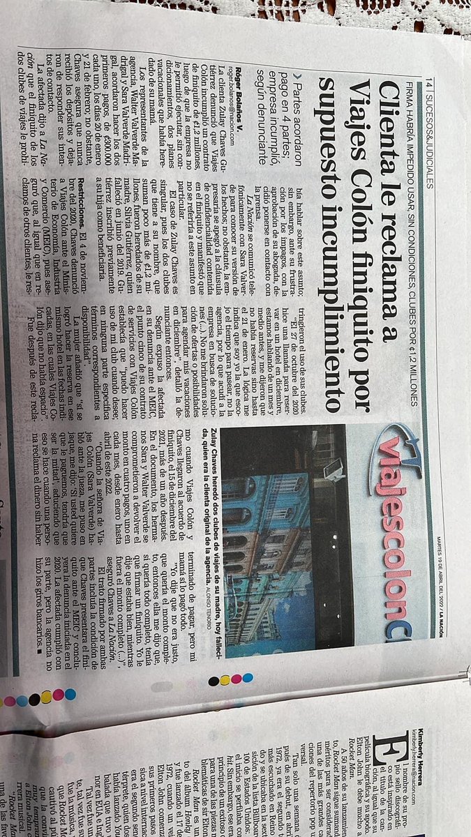 fdocortesch's tweet photo. #Viajescolon #fraude #clubescolon #nopagan #saravalverde #canatur #pagopendiente Sary Valverde 4 meses después y ni un solo pago han hecho! No sigan comprando clubes ! #turismo #TurismoCR https://t.co/7QWb7RwiPL
