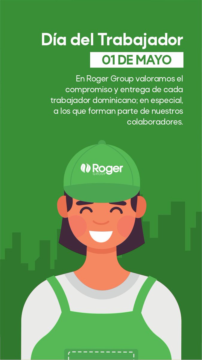 RogerGroup1's tweet image. En #RogerGroup valoramos el compromiso y entrega de cada trabajador dominicano; en especial, a los que forman parte de nuestros colaboradores. 
⠀
#RogerGroup #DiaDelTrabajador