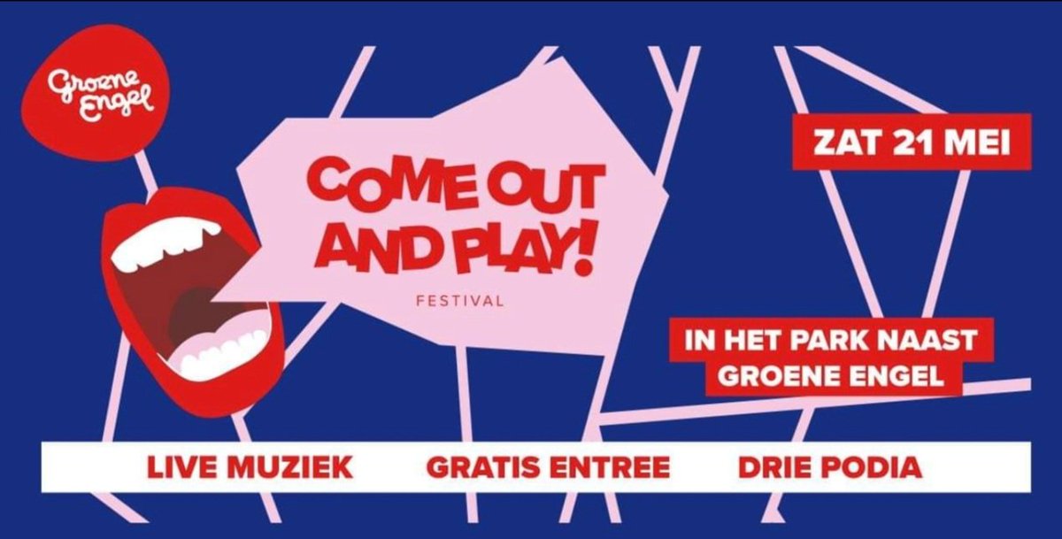 Leuk familiefestival 'Come Out And Play' is weer terug in het Osse centrum op zaterdag 21 mei! #festivals #trefhetinoss #datisoss #centrumoss