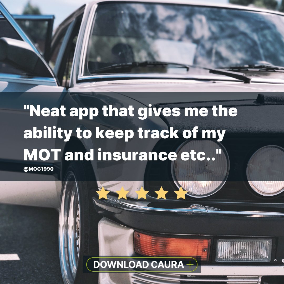 caura's tweet image. Keeping track of MOT, car tax &amp;amp; car insurance is a lot easier with Caura. Everything car, all in one place. #Caura
#carinsurance #carinsurancequote #carinsurancequotes #congestioncharge #londoncongestioncharge #CAZ #pricecomparison #firsttimedriver #carapp #cartax