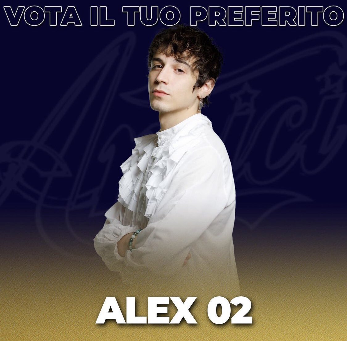 Votate tutti Alex al numero 477.000.1
lui è il numero 02 #Alex #SenzaChiederePermesso #codice02 #amici21 #CODICE02