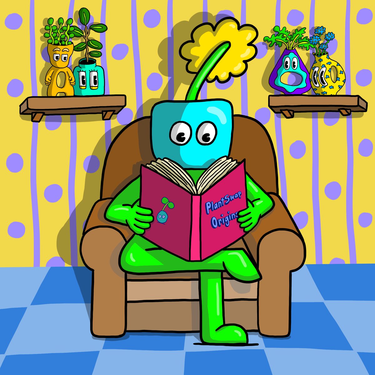 Who doesn't like a great story? 📚
PlantSwap Mascot sure does! 🛋🪴