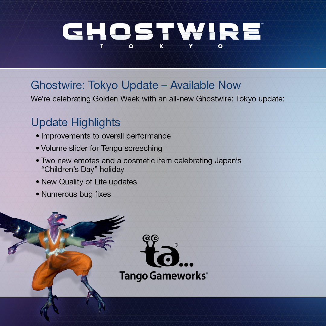 Atualização de Ghostwire: Tokyo - já disponível