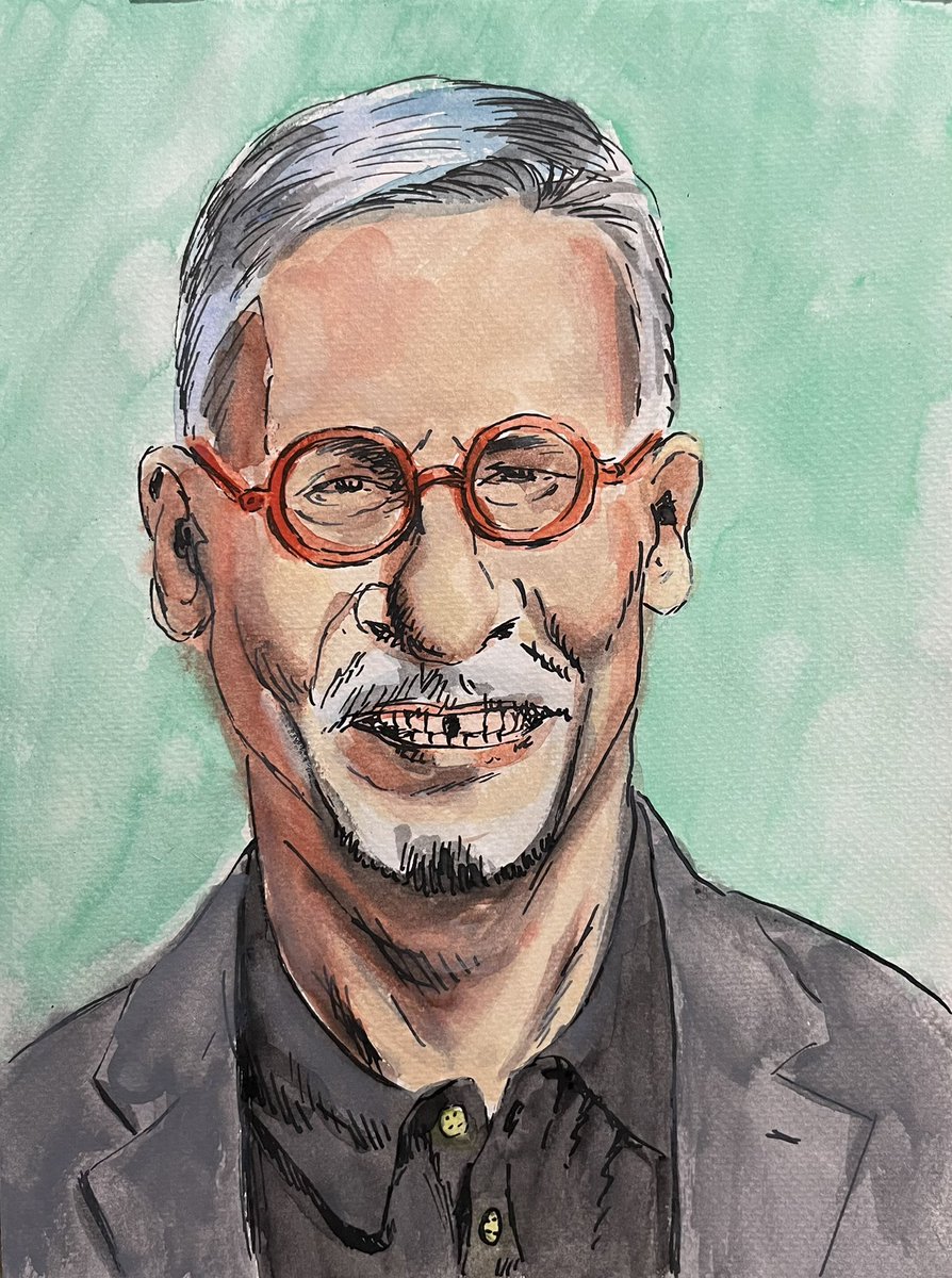 PeterLandau's tweet image. Philip J. Hilts, Reporter Exposed a Big Tobacco Cover-Up #obitpix #philipjhilts #sciencereporter #nytimes #author #aidsepidemic #knightsciencejournalism #artofinstagram #penandink #watercolor #drawing #illustration #portraitdrawing