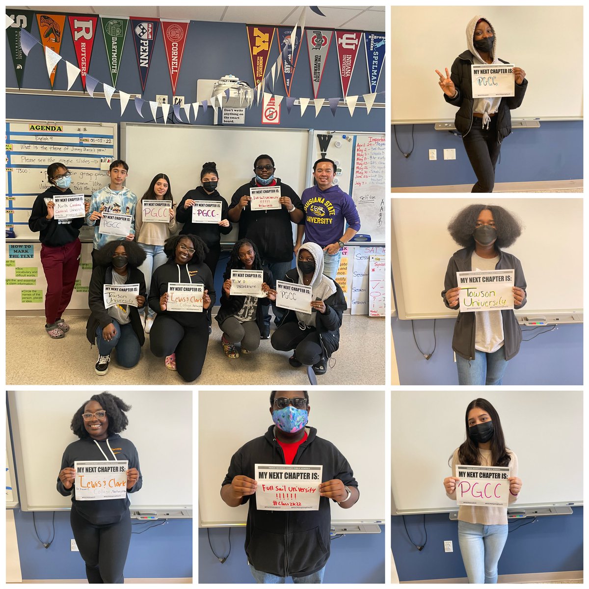 teach2dfuture's tweet photo. Congratulations to all my AVID Senior Scholars @AVIDLARGOHS for their #PGCPSSigningDay22 today! I am so proud of my scholars and I wish them all the best in the real world! 
#PGCPSGrad22 #ReachHigher #PGCPSCollegeSigningDay 
@AVID4College @AVID_MASSVI @pgcps @PGCPSAdvancedP1 🦁💙 https://t.co/5yNxesLWfv
