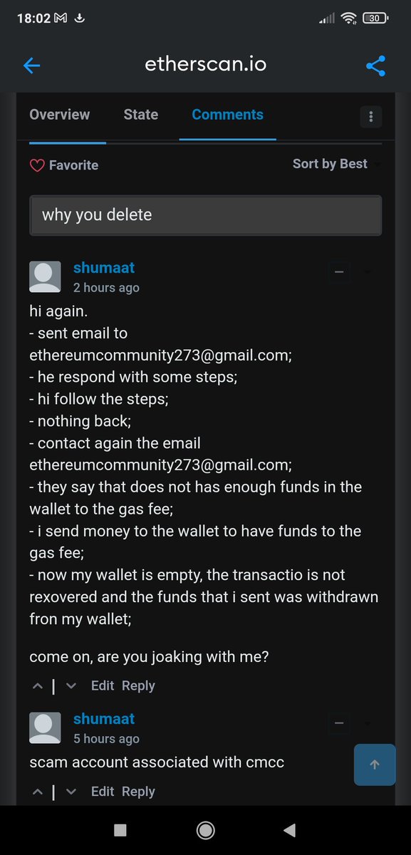 shumaat's tweet photo. @etherscan 

Can you explain whats happen here? https://t.co/c2dNILO3AX