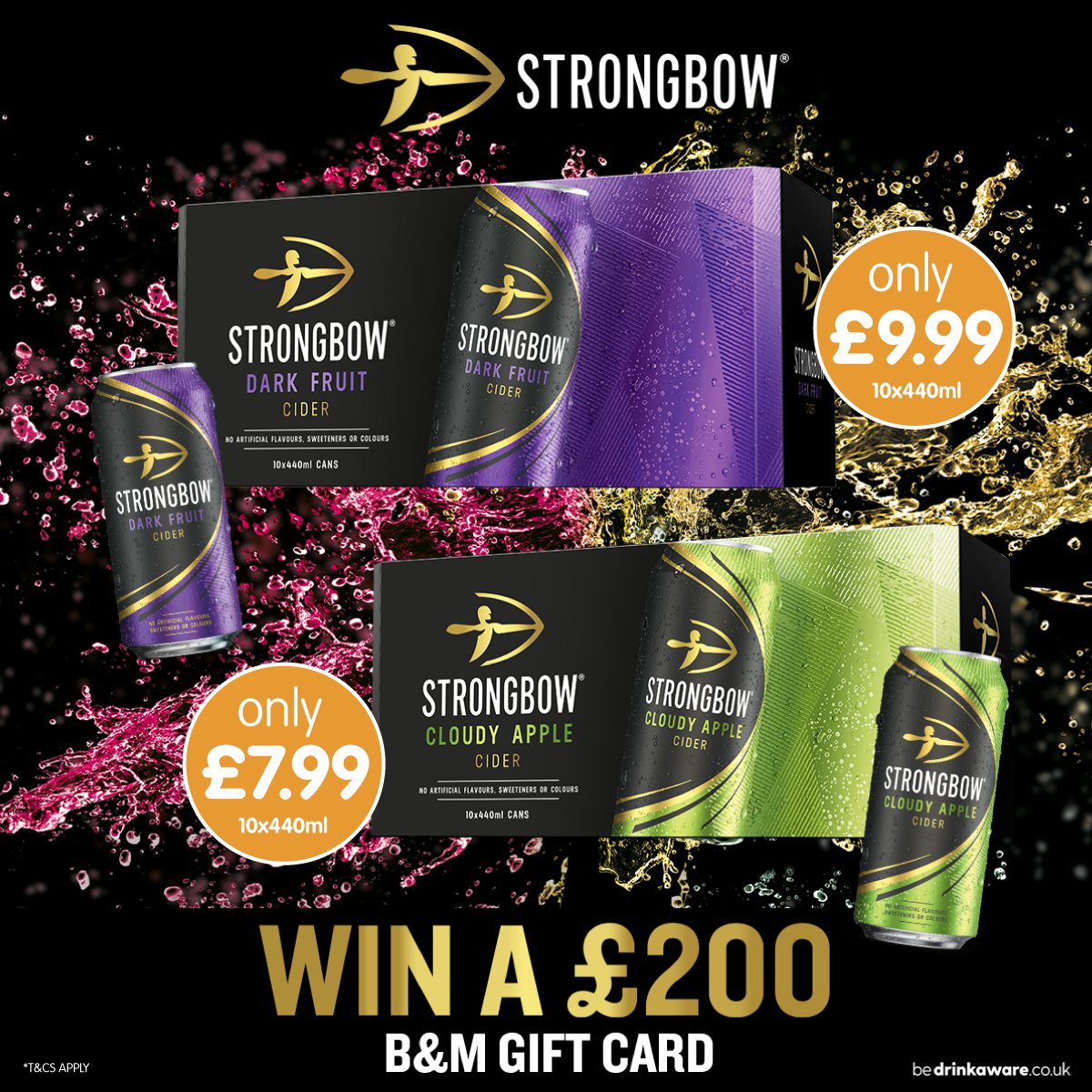 bmstores's tweet photo. ๐ง#COMPETITION TIME๐ง
We've teamed with @strongbowuk to give a ยฃ200 #B&MGiftCard to ONE winner!
For a chance to #WIN simply
1) FLW
2) RT
3) COMMENT which flavour you'd pick-#DarkFruit or #CloudyApple!
Ends 9am 6/5/22
๐Please drink responsibly. Visit https://t.co/0Pkw4agTgF https://t.co/JsF9sdWvLp