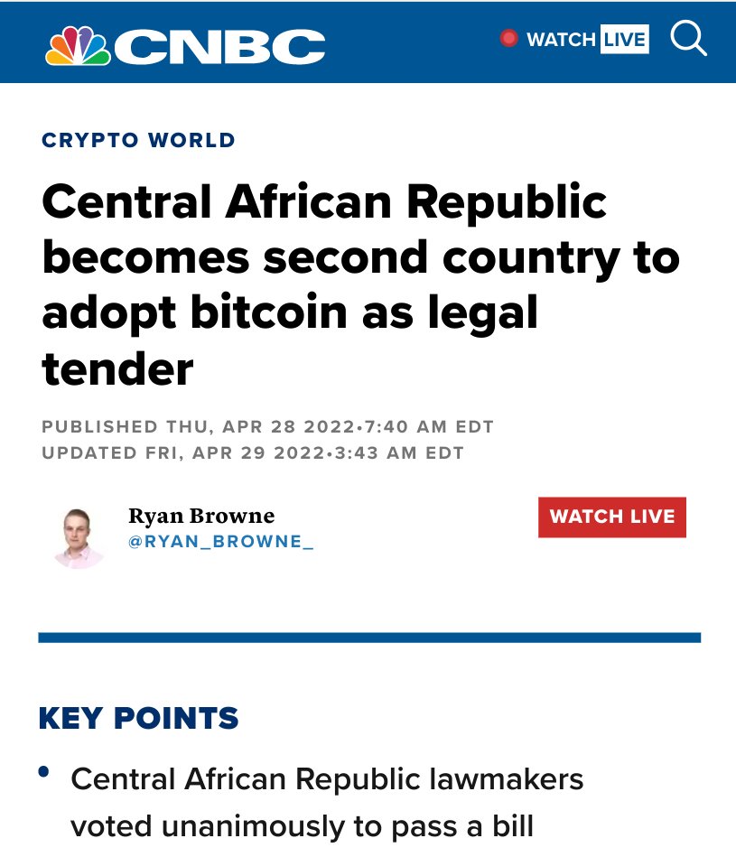 DocumentingBTC's tweet image. It took 12 years for the first nation to adopt #bitcoin 
🇸🇻

It took 9 months for the second. 
🇨🇫