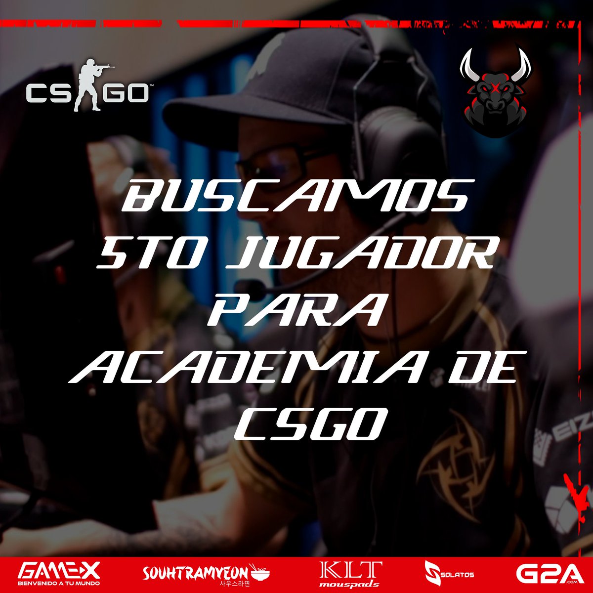 Estimados, seguimos en la busqueda de 5to para la Academy, por temas personales, nuestro quinto a tenido que retirarse, favor rt a quienes nos siguen y esan pendiente de apoyarnos <a href="/csgolatam/">CSGO Latam</a> <a href="/MartrixeEsports/">Martin Kuhn</a> 
Info en nuestro IG.