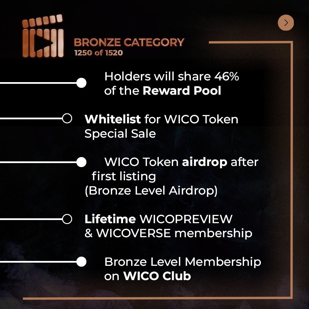 wideangle_ntwrk's tweet photo. 🔸 Bronze Category Founder NFTs 

⏳Whitelist applications are opening soon.

For category details ➡️ https://t.co/mBwcvOBlqc |  #Wideangle #NFT #Crypto #Movies https://t.co/BPozuk2xX7