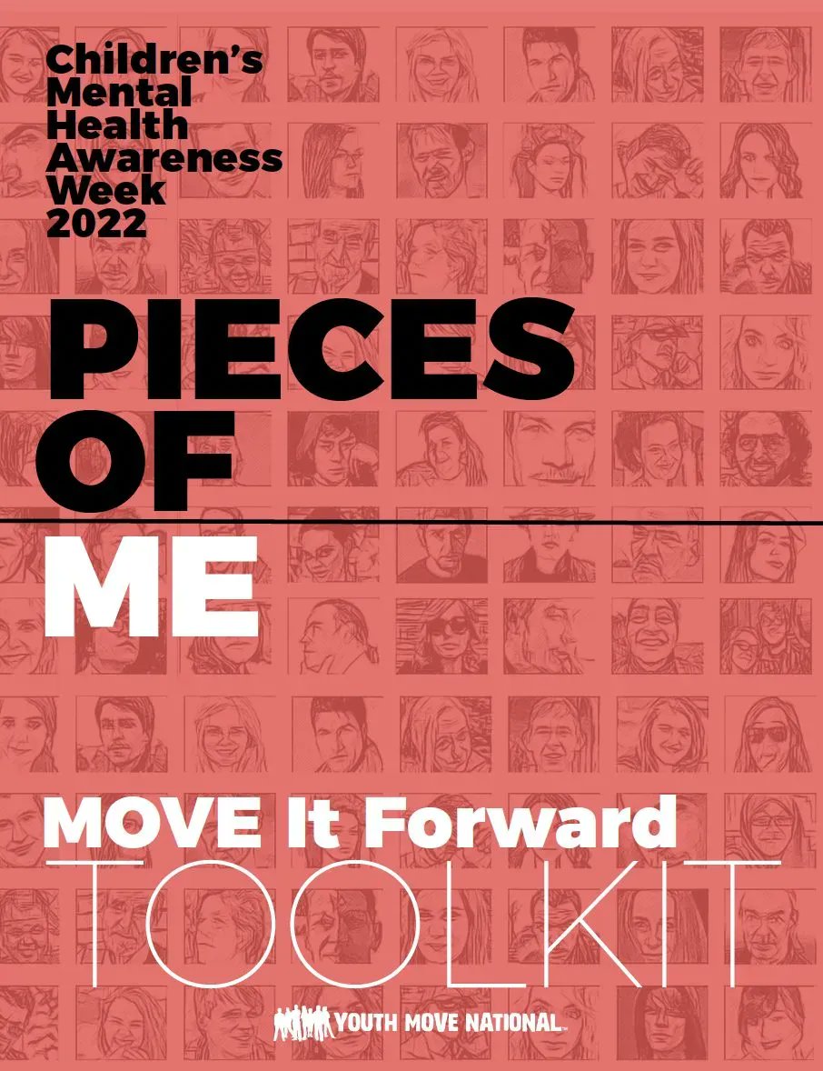 YouthMOVE's tweet photo. This week is Children's Mental Health Awareness Week! May 5th is CMHA Day. Today, we are sharing resources & more from YMN that bring awareness to Childrenโs Mental Health.
Be sure to check out our 2022 CMHA Toolkit! #PiecesOfMe #CMHA2022 #MoveItForward
https://t.co/guP0vxyQWB https://t.co/q6OVg4bKs2
