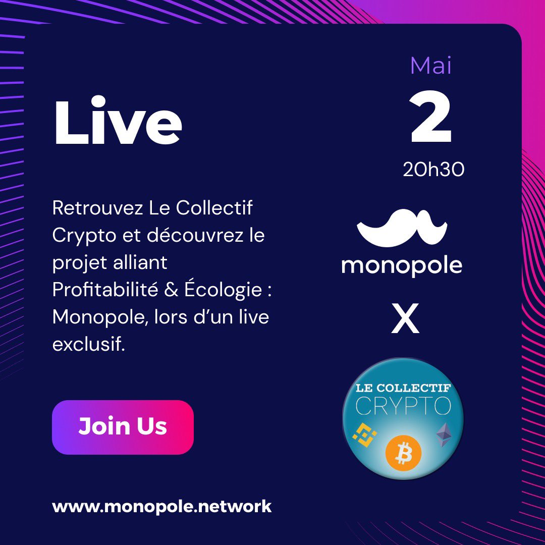 CryptoCollectif's tweet photo. Le Collectif Crypto vous invite à une réunion Zoom de présentation Projet Crypto ce soir à 20h30 🔥
https://t.co/f6YSYCnOYi

N’oubliez pas, l’unique possibilité d’acheter du token avant sa sortie officiel est ici grâce au Collectif Crypto https://t.co/ICjYzkegVk https://t.co/Kk249w58bs