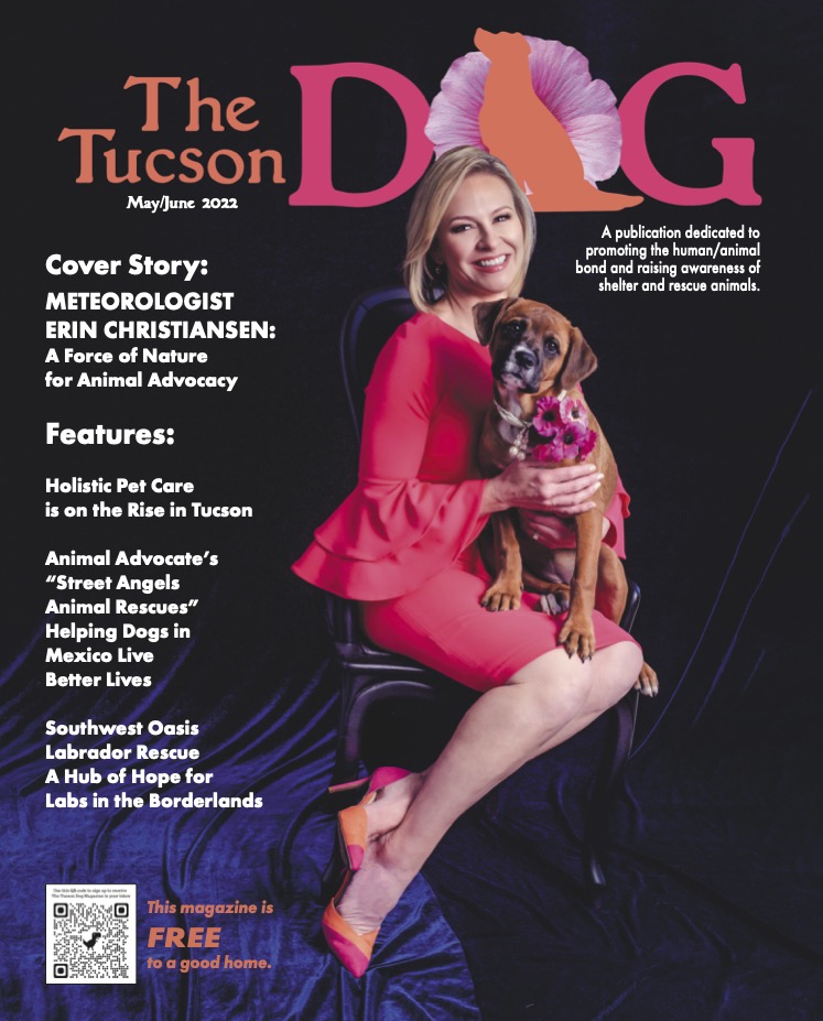 TheTucsonDogMag's tweet photo. The most recent edition of the Tucson Dog Magazine, featuring @koldnews’ Chief Meteorologist, TV personality & local animal activist @erinsaiditwould Christiansen & her dog Roxy on the cover, is available on newsstands now!#tucsondogs #doglife #AdoptDontShop #dogmagazine #animals https://t.co/7YwUiw41So