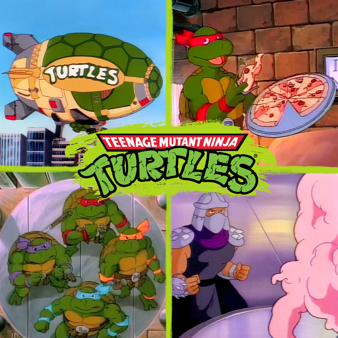 The original Turtles cartoon in 4 photos