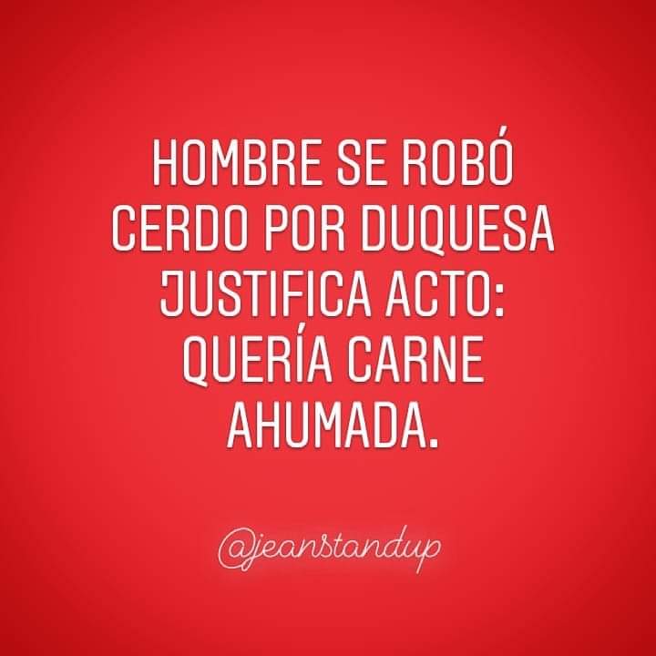 JeanStandUp's tweet photo. Hombre se robó cerdo por Duquesa justifica acto: quería carne ahumada.
#duquesa #vertederodeduquesa https://t.co/wsxqqES2if