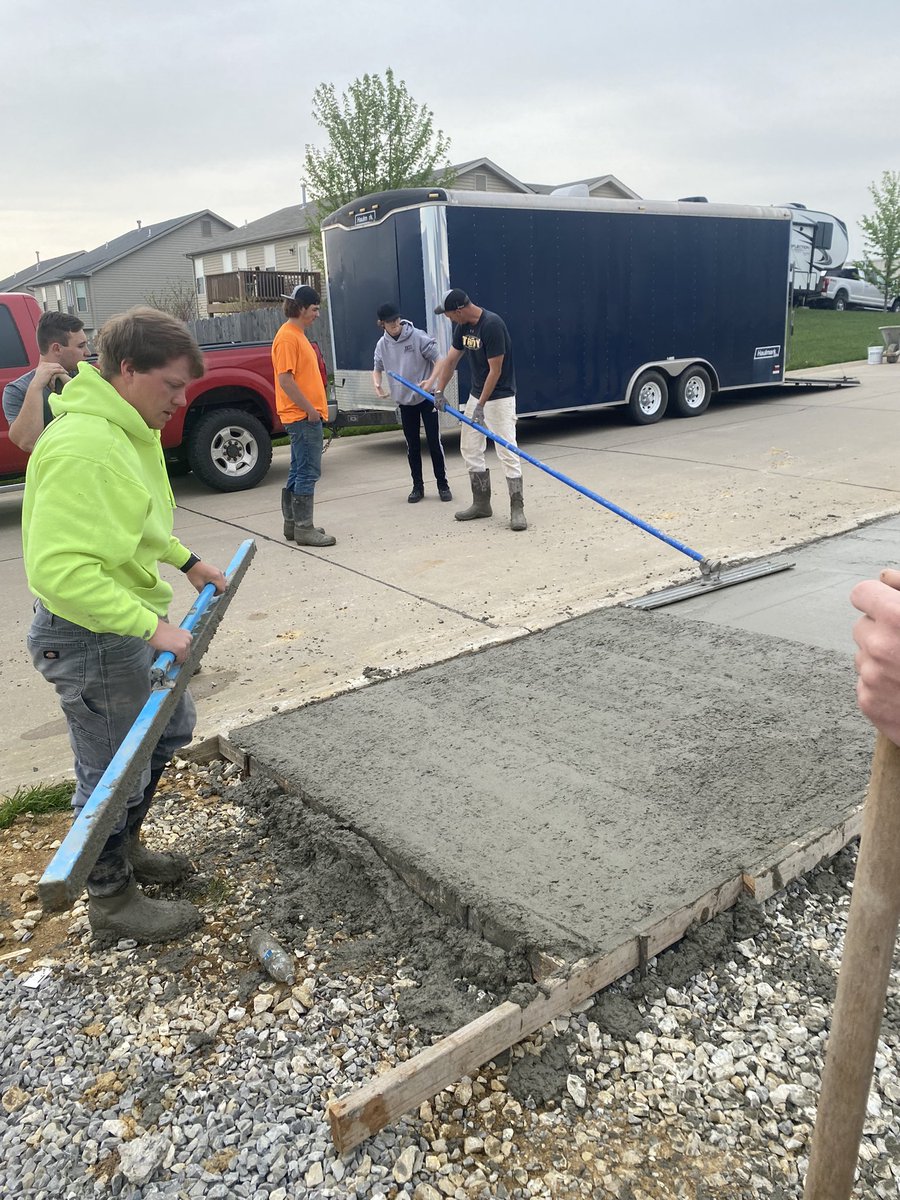 TbhsTech's tweet image. Little stamped flat work today with the hometech and woodtech classes.