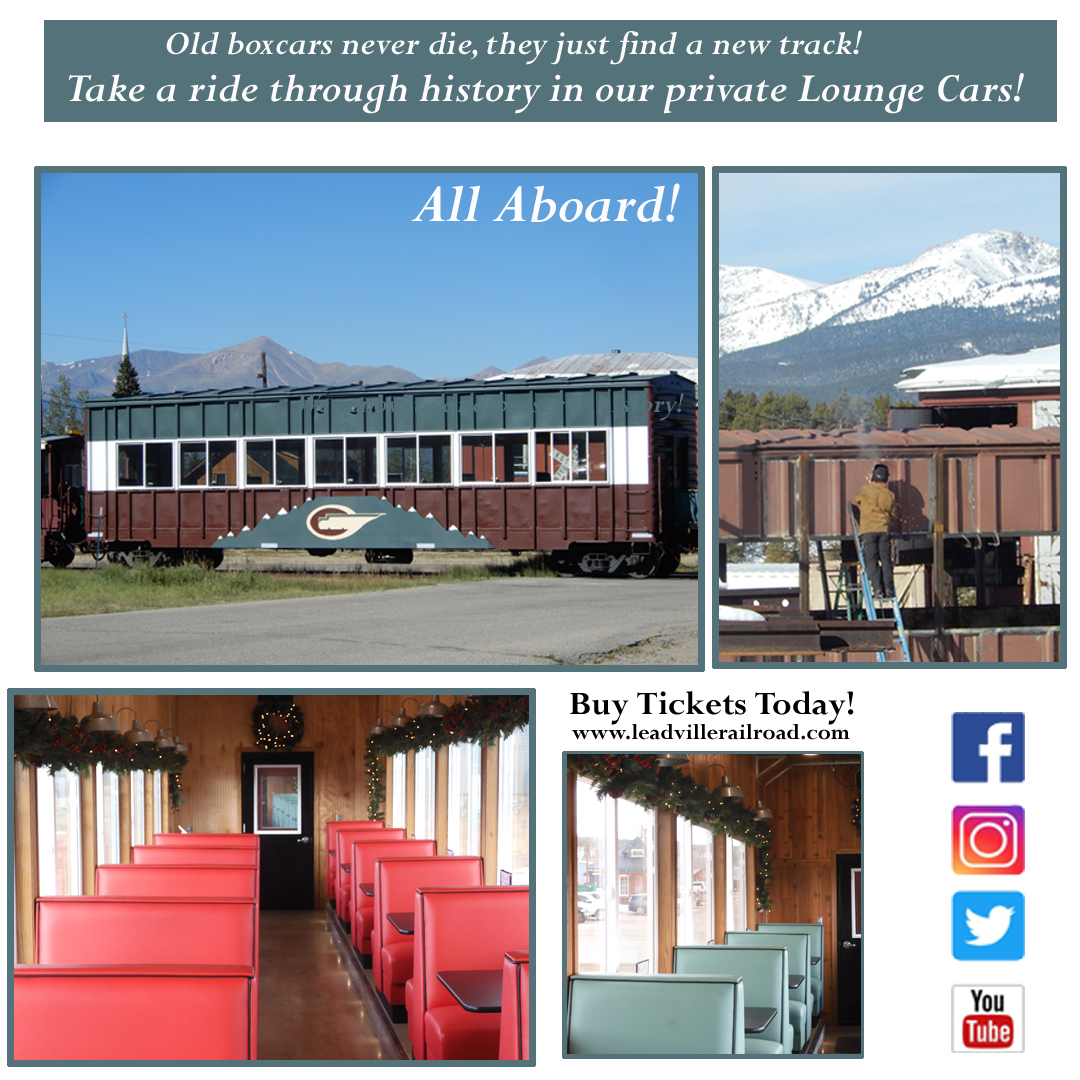 Leadville Railroad (@leadvillerr) on Twitter photo At the <a href="/LeadvilleRR/">Leadville Railroad</a>, we ❤️history, we preserve history, and we make history come alive! Our lounge cars have been restored from 19th-century #boxcars to 21st-century renovated #railcars! Reserve your special ride today! leadvillerailroad.com #railroadhistory #allaboard🚂 At the <a href="/LeadvilleRR/">Leadville Railroad</a>, we ❤️history, we preserve history, and we make history come alive! Our lounge cars have been restored from 19th-century #boxcars to 21st-century renovated #railcars! Reserve your special ride today! leadvillerailroad.com #railroadhistory #allaboard🚂