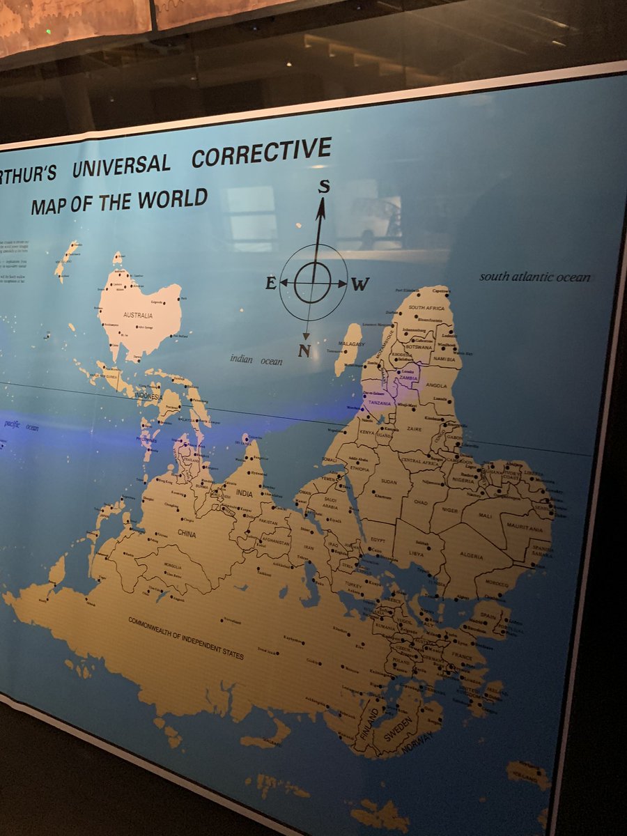ayeishasheldon1's tweet photo. Spent this long weekend in #Brussels 🇧🇪 and spotted this McArthur’s Universe corrective of the world at the European House of History! I might have to make an upside down map next #GIS #maplover #gischat 🇪🇺☺️ 🗺 https://t.co/Dm8SJpfnXx