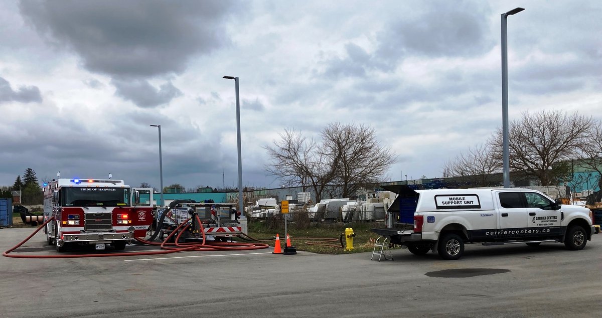 CarrierEmerg's tweet image. Kevin is in Chatham Kent this week taking care of the pump testing for their fleet of fire apparatus. @ckfiredept #partofyourteam #evt