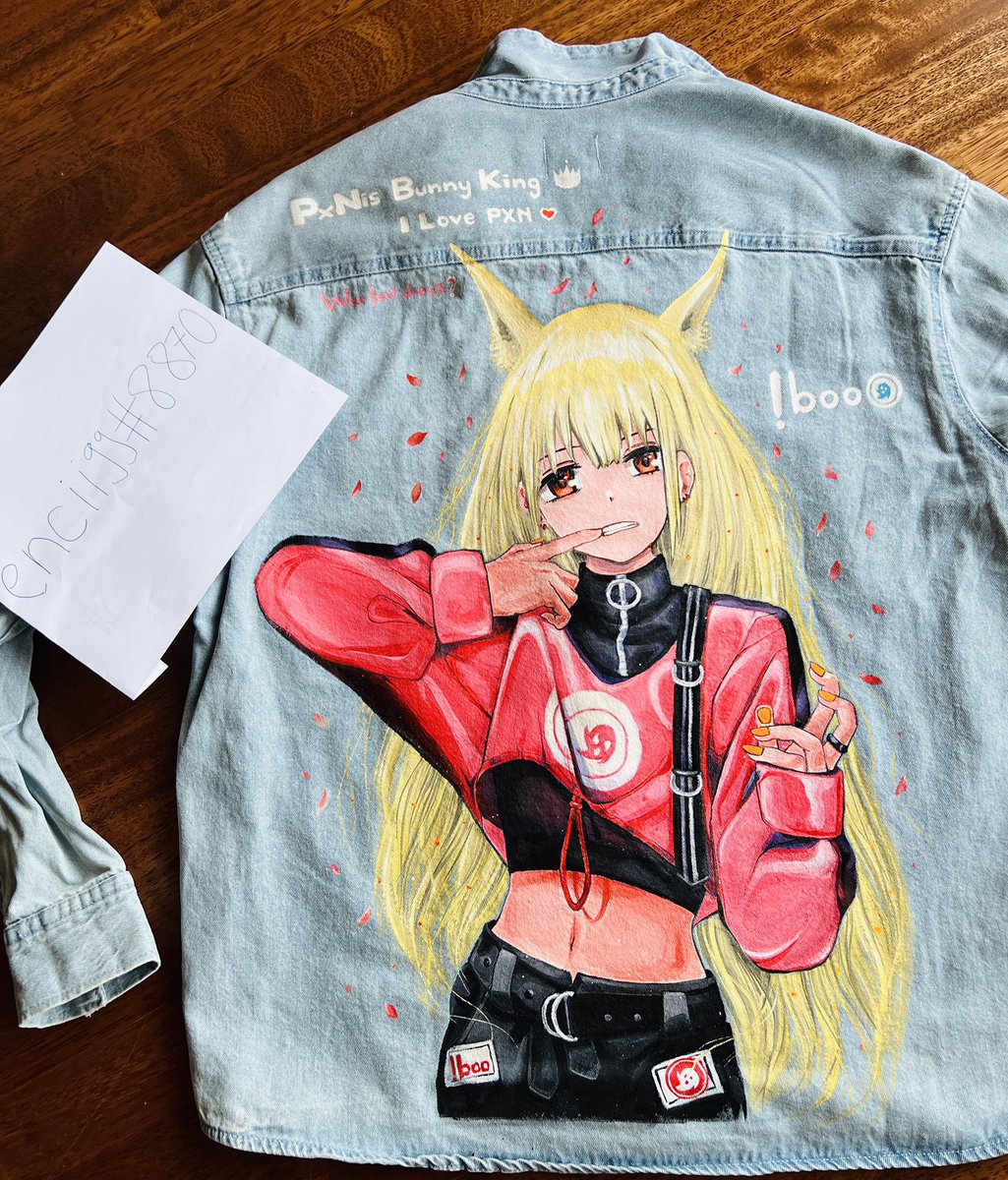 cosmin911's tweet photo. @0xBunnies @NAUX_0029 @AzukiOfficial Yo bunny, finished the second jacket I made for you and @projectPXN Took me about a week to do both. What do you think? https://t.co/Q3QTP6wPnh