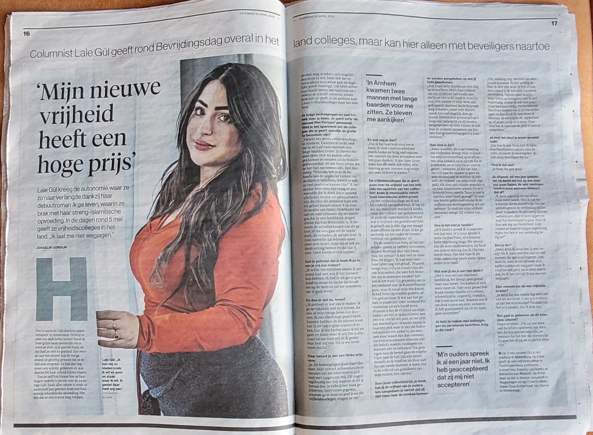 𝐍𝐨𝐠 𝟑 𝐤𝐚𝐚𝐫𝐭𝐞𝐧 𝐛𝐞𝐬𝐜𝐡𝐢𝐤𝐛𝐚𝐚𝐫!
Afgelopen weekend in de <a href="/tubantia/">Tubantia</a> en actueler dan ooit:  𝗟𝗮𝗹𝗲 𝗚ü𝗹
Schrijfster van het spraakmakende boek 𝐈𝐤 𝐠𝐚 𝐥𝐞𝐯𝐞𝐧
Op 15 mei kun je haar ‘in het echt’ ontmoeten.
Bestel je kaarten hier: ap.lc/LSKgc