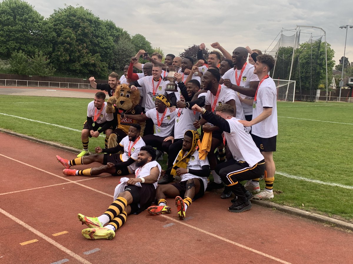 Amazing result for <a href="/cheshuntfcscore/">Cheshunt FC</a> who came up on the rails and won promotion via the play-offs, beating <a href="/HornchurchFC/">Hornchurch FC</a> in front of over 2,000 today