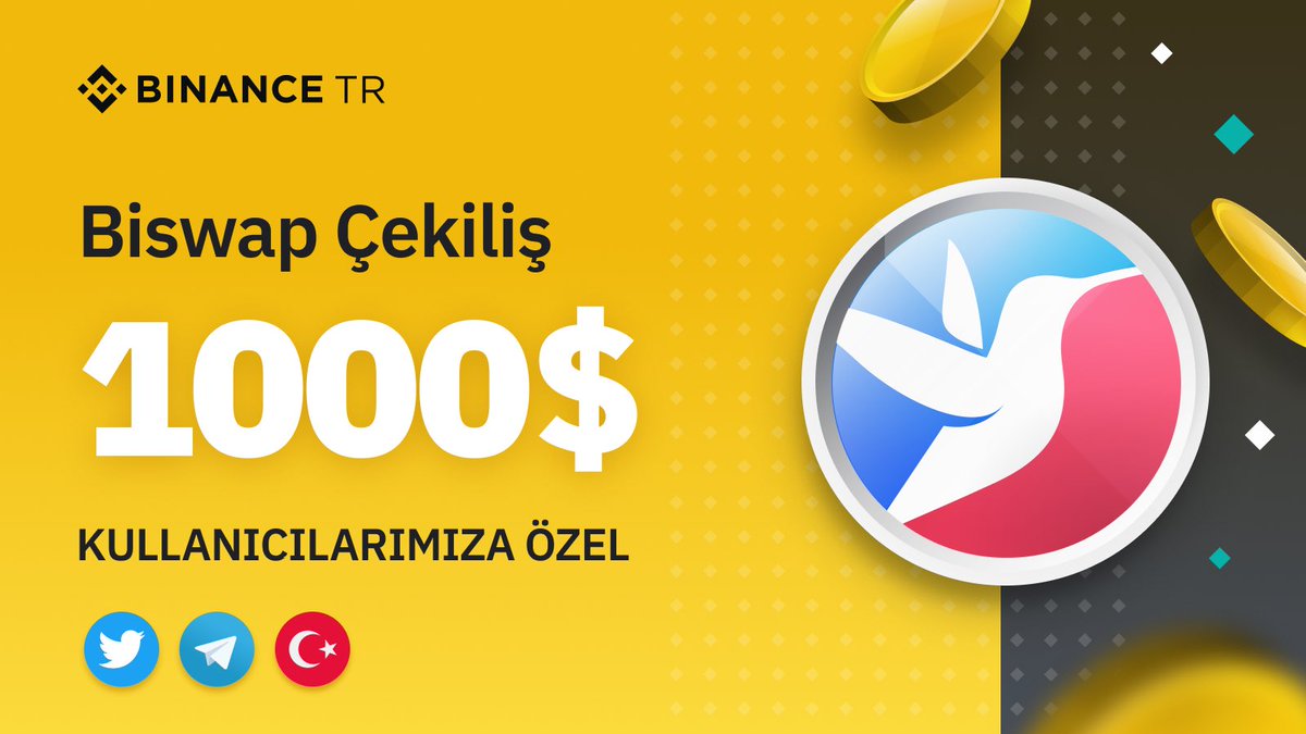 BinanceTR's tweet photo. Muhteşem Binance TR Topluluğuna Özel 1000$

🔄#BinanceTRBSW etiketi ile alıntıla yaparak paylaş

✅Takip @Biswap_Dex &amp; @BinanceTR BinanceTR

♥️Katıl https://t.co/mtBmWmBObK &amp; https://t.co/6nc0DNb464 &amp; https://t.co/A9CxZzT58m

Şimdi Katıl! ➡️ https://t.co/tvmgFaZmCE https://t.co/0bZVHEn2x2
