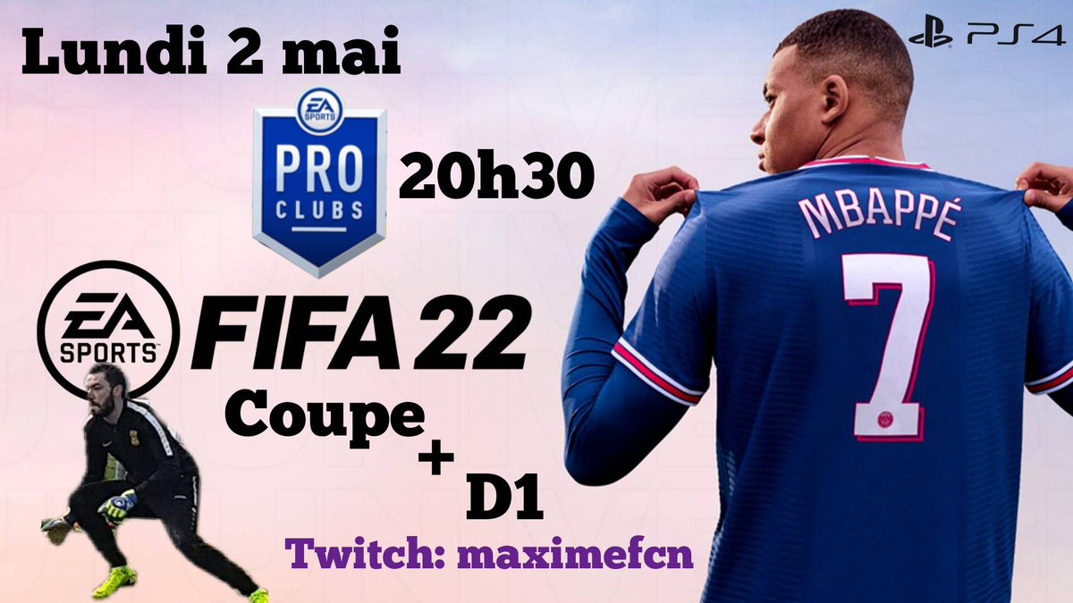 Maximefcngaming's tweet photo. Rdv 20h30 la team club pro avec vous tous TOURNOI AVPA tirage au sort des poste en live en partenariat avec la OG Esport 
Alors ramène toi prendre un poste 🏆🥇👍
#clubpro #streamfr #twitchfr #gaming #PS4live #FIFA22
https://t.co/Xt9yCO3DAD https://t.co/hdI2h1zvm1 https://t.co/r9mcVv6Jm7
