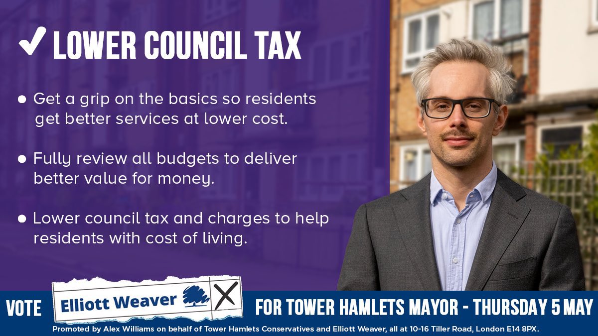 Labour talk about the cost of living, but <a href="/MayorJohnBiggs/">Mayor John Biggs</a> has increased  Council Tax by a whopping 29% over the last 7 years. This is on top of the 8.8% GLA hike by Sadiq Khan.

Two failing Labour Mayors, both costing us dearly.

#getTHmoving #towerhamlets
