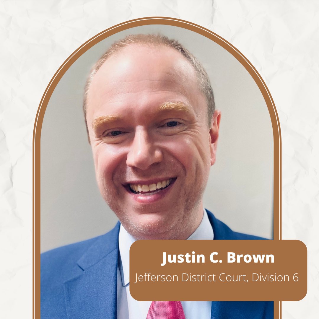 CBJLouisville's tweet image. Meet CBJ’s endorsement for the Jefferson District Court , Division 6 - Justin C. Brown

Learn more about Justin C. Brown and our other endorsements at CBJLouisville.com (linked in bio)