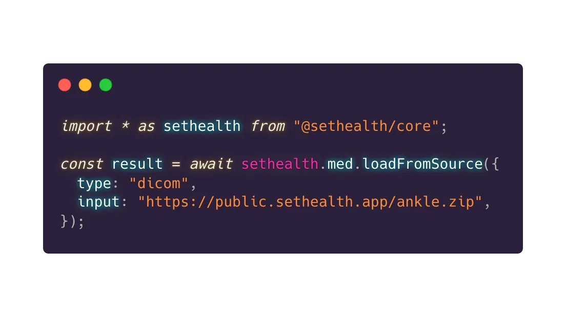 This is what it takes to load a .dicom zip from #URL ⬇️
 #MedEd #DevCommunity